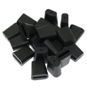 Maxmoral 20pcs Hard Rubber Feet for Sink Grid Sink Protecter Black Rubber Wire Bumpers Sink Protectors for Home Kitchen Sink Rack