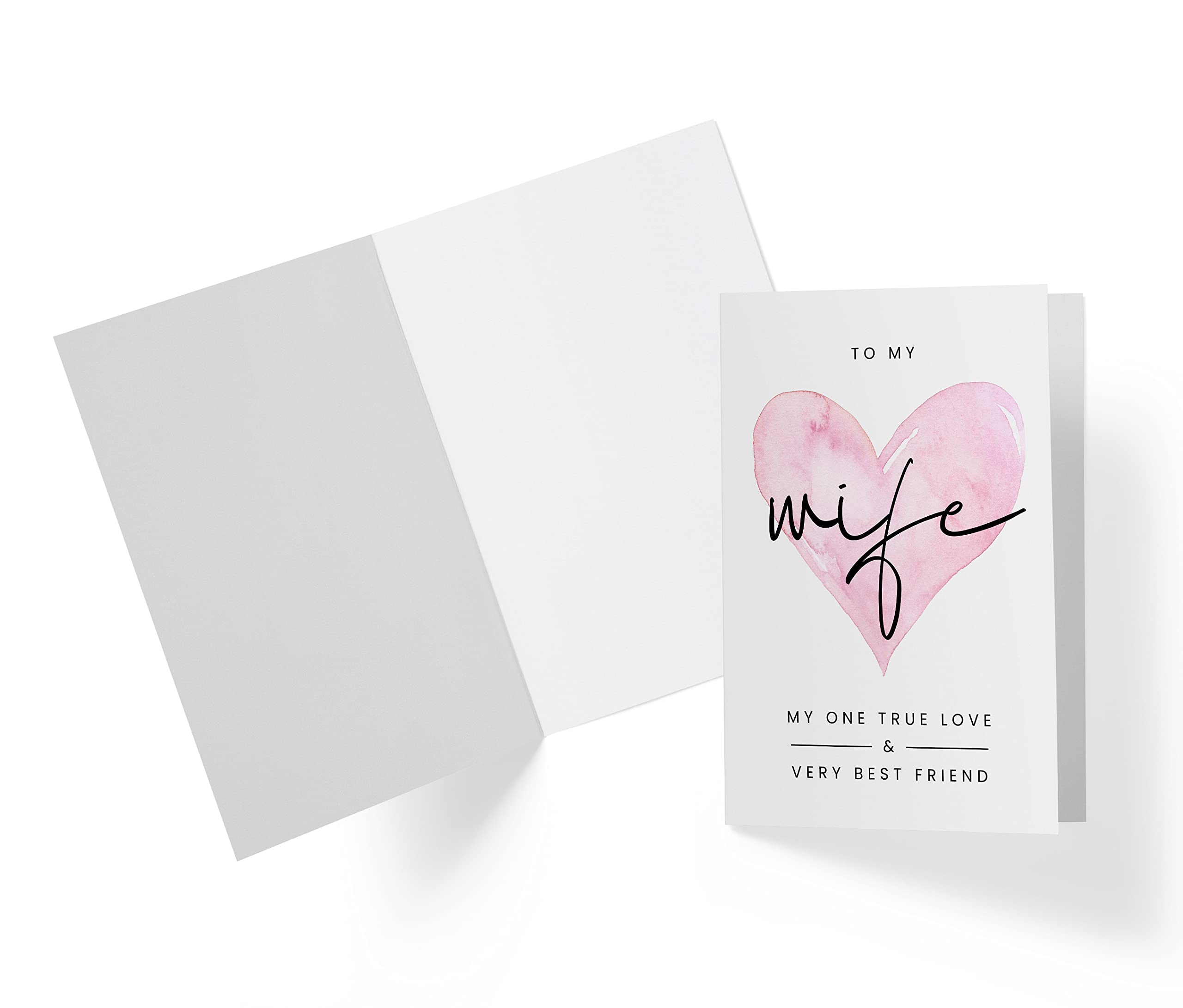 KARTO - Sweet Birthday Card for Wife, Large 5.5 x 8.5 Greeting Card, Birthday Card for Wife from Husband, Happy Birthday Wife Card - One True Love Wife