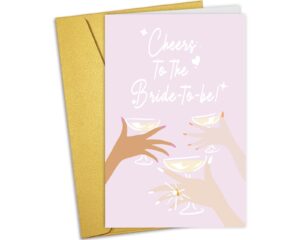 nchigedy sweet bridal shower card, funny engagement card for her, wedding congratulations card, cheers to the bride to be