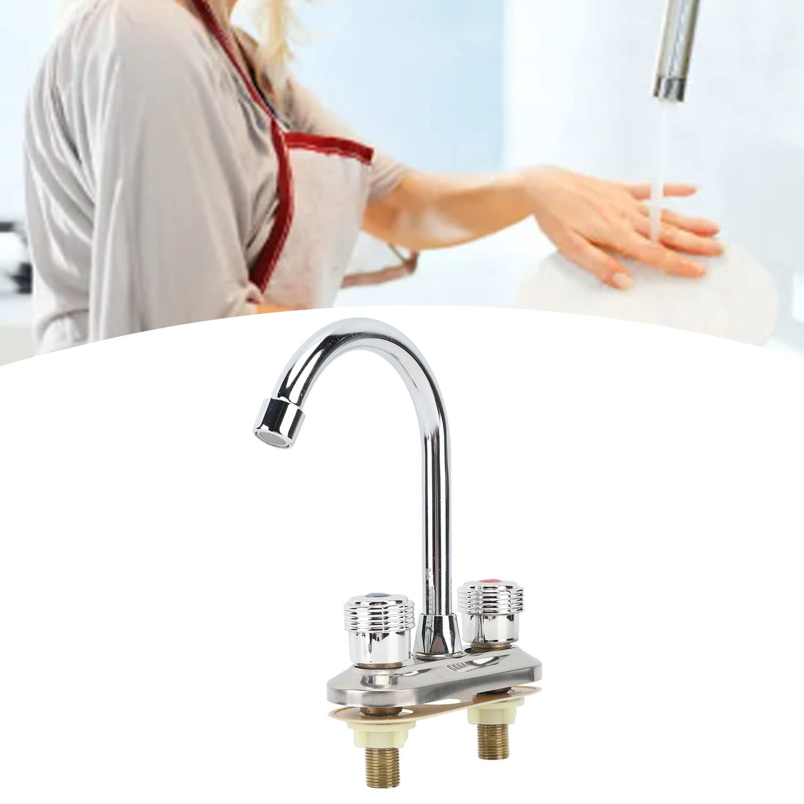 Bathroom Faucet 2 Handle Bathroom Sink Faucet Widespread Centerset Bathroom Sink Faucet for Vanity Lavatory Basin Restroom