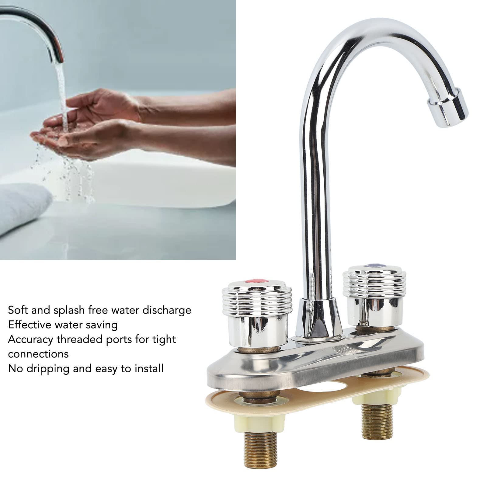 Bathroom Faucet 2 Handle Bathroom Sink Faucet Widespread Centerset Bathroom Sink Faucet for Vanity Lavatory Basin Restroom