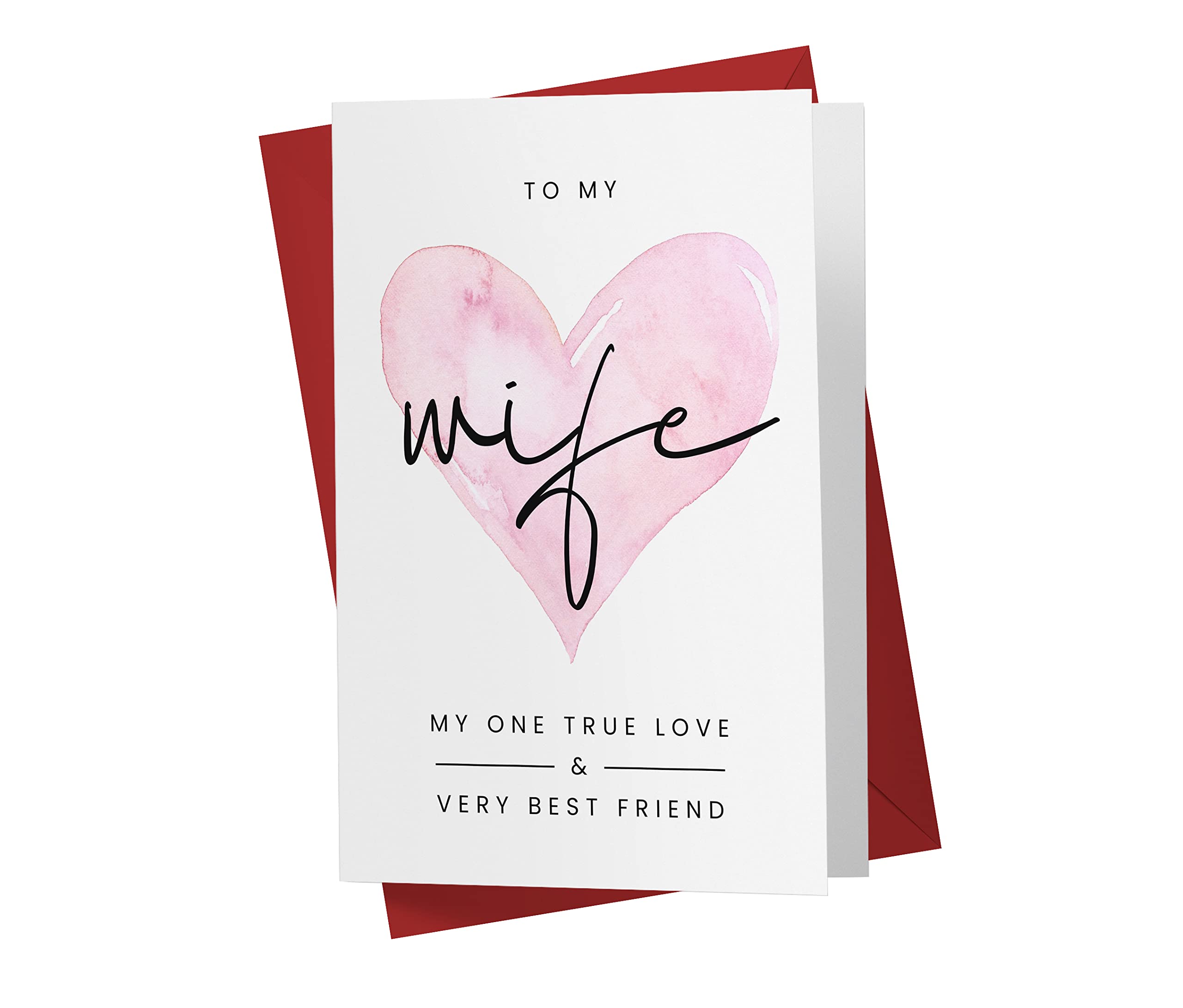 KARTO - Sweet Birthday Card for Wife, Large 5.5 x 8.5 Greeting Card, Birthday Card for Wife from Husband, Happy Birthday Wife Card - One True Love Wife