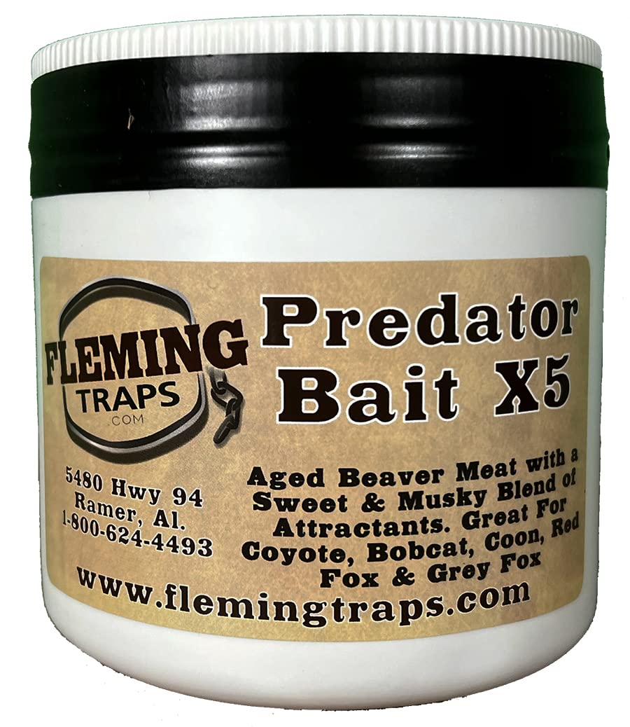 Fleming Traps Predator Bait Kit - Coyote, X5 & Raccoon Bait with Wool - 3 Pack