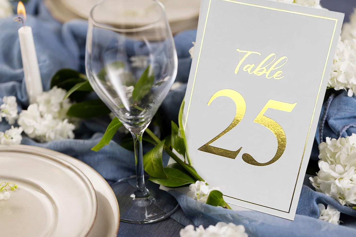 White Paper Gold Wedding Table Numbers, 1-30 And Head Table Card Included, Centerpiece Decorations,Double Sided 4x6 With Gold Stamping,For Table Number Holders