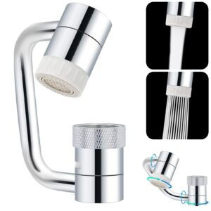 water-saving faucet aerator, tap extender anti -splash sprayer head replacement shower nozzle for kitchen (1080° swing)