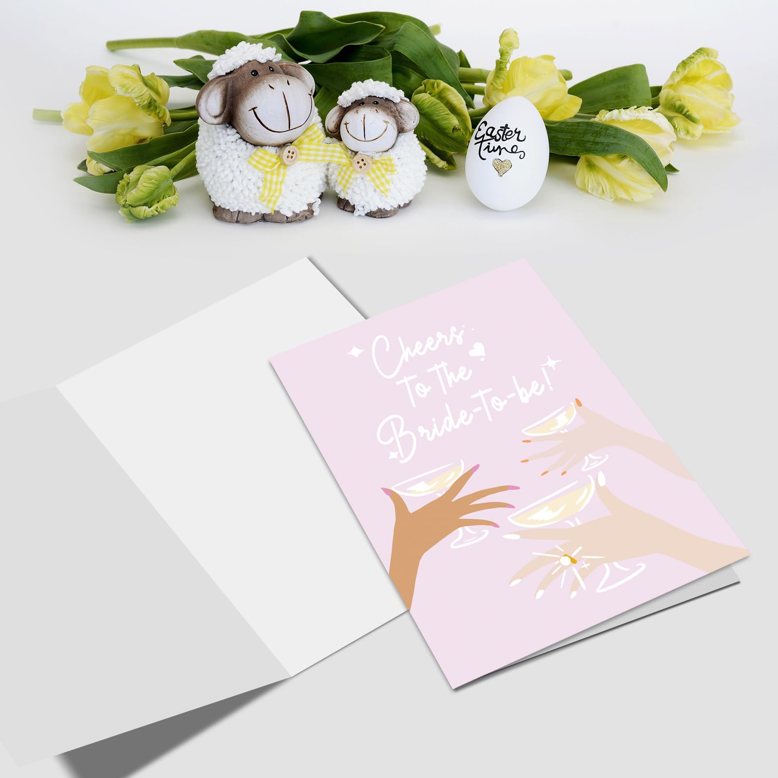 Nchigedy Sweet Bridal Shower Card, Funny Engagement Card for Her, Wedding Congratulations Card, Cheers To The Bride To Be