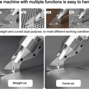 Cordless Metal Shear Electric Metal Shears Sheet Metal Cutter with Swivel Head for Curve/Straight/Round Cuttings Over Sheets Iron, Aluminum, Steel and Carpet, Leather, Cardboard 2Pcs 3.0Ah Battery