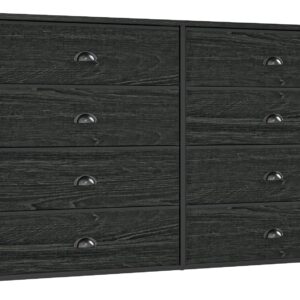 Furnulem Wide Dresser with 9 Large Drawers for 55'' Long TV Stand and 8 Drawer Dresser Wide 47'' Long, Storage Chest of Drawer for 55'' TV Stand