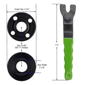 Gaquolam 5/8"-11 Angle Grinder Extension Shaft Connecting Rod with Grinder Adjustable Spanner Wrench Flange Nut kit Car Polisher Airway Buff Extender Rotary Extension Kit (3" & 4" & 5.5")