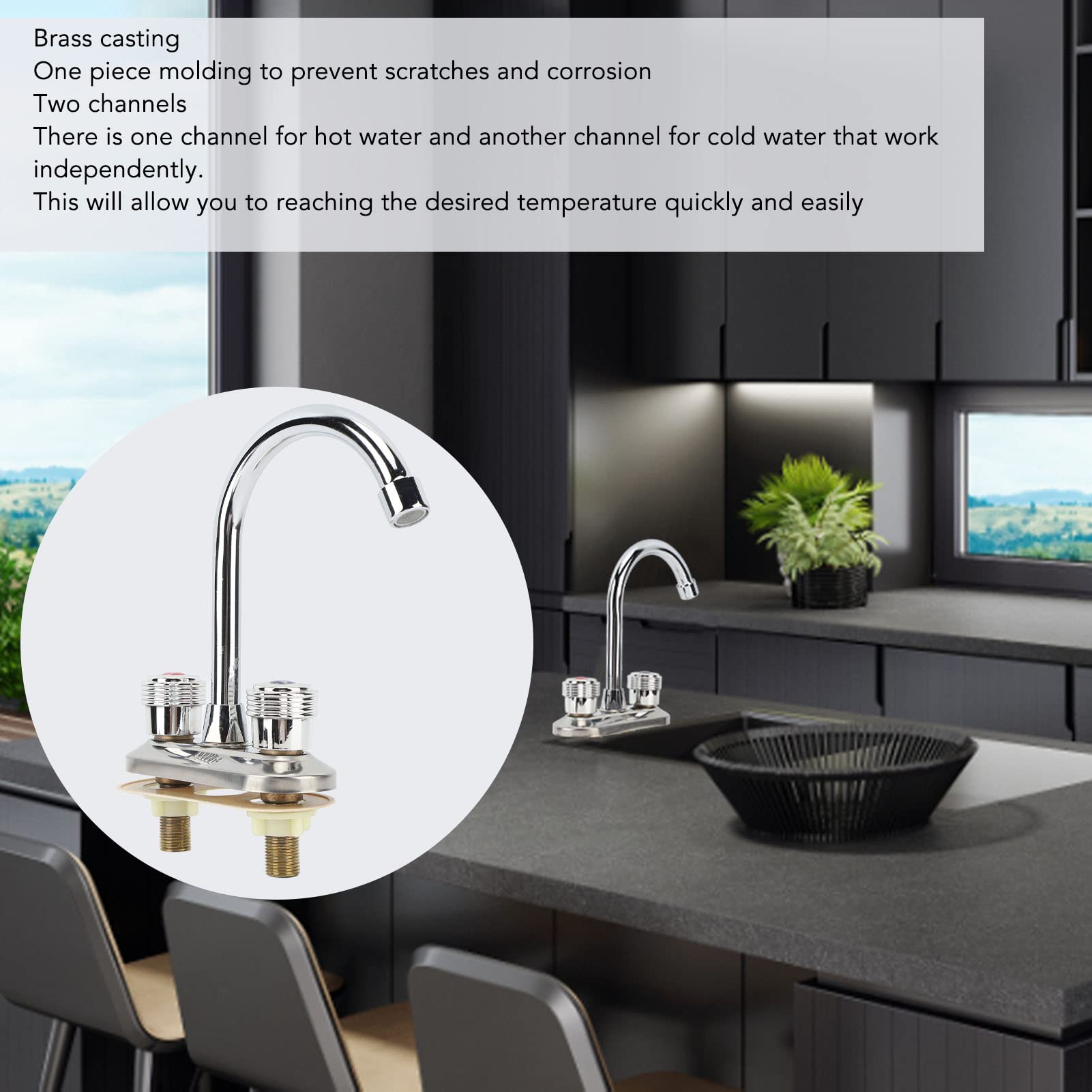 Bathroom Faucet 2 Handle Bathroom Sink Faucet Widespread Centerset Bathroom Sink Faucet for Vanity Lavatory Basin Restroom