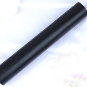 Smooth Solid Color Black Faux Leather Sheets Roll 12"X53" (30cmX135cm),Very Suitable for Making Crafts, Leather Earrings, Bows,Sewing(Black)