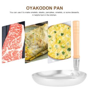 UPKOCH Japanese Tamagoyaki Pan Egg Frying Pan Japanese Oyakodon Pan Omelette Fried Pan Non Stick Cooker Pan Metal Pancake Pan Breakfast Cooking Pan Mini Cookware for Kitchen