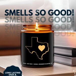 Texas Candle, Gifts for Women, Texas Gifts for Men, Texas Souvenir Gifts, State Texas Themed Gifts, Moving Away & Home Sick Gifts, Birthday, Christmas, Graduation, Gift-Ready