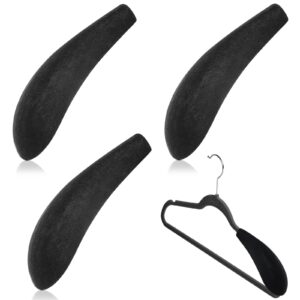 velvet hangers shoulder form hanger shoulder shaper black hanger pads flocking and plastic hanger shoulder protectors for velvet flocking hangers measuring 0.2 inch in thickness (24)