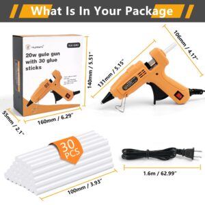 Mulwark Mini Hot Glue Gun and Sticks Set - High-Temp Glue Gun with 30 Glue Sticks - Perfect for DIY Crafts, Repairs, Home, Office & School Projects - 20W Premium Mini Hot Glue Gun