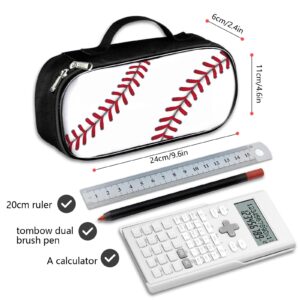 Rovozar Baseball Pen Box Large Capacity Pen Bag With Zipper Pouch For Women Men