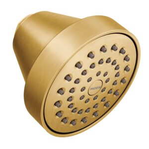 moen 6399ep15bg showering acc-core one-function eco-performance fixed showerhead, brushed gold