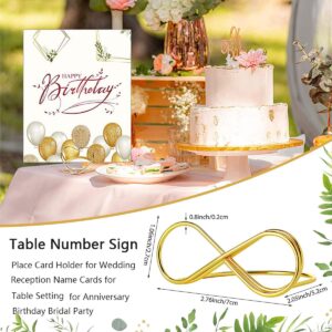 10 Pack Wedding Table Number Holders, Place Card Holder for Wedding Tabletop Banquet Menu Holders Clip Table Reserved Seat Number Recipe Holder Restaurants Birthday Weddings Party (Gold)