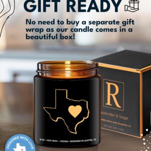 Texas Candle, Gifts for Women, Texas Gifts for Men, Texas Souvenir Gifts, State Texas Themed Gifts, Moving Away & Home Sick Gifts, Birthday, Christmas, Graduation, Gift-Ready