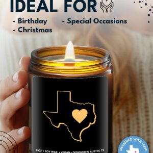 Texas Candle, Gifts for Women, Texas Gifts for Men, Texas Souvenir Gifts, State Texas Themed Gifts, Moving Away & Home Sick Gifts, Birthday, Christmas, Graduation, Gift-Ready