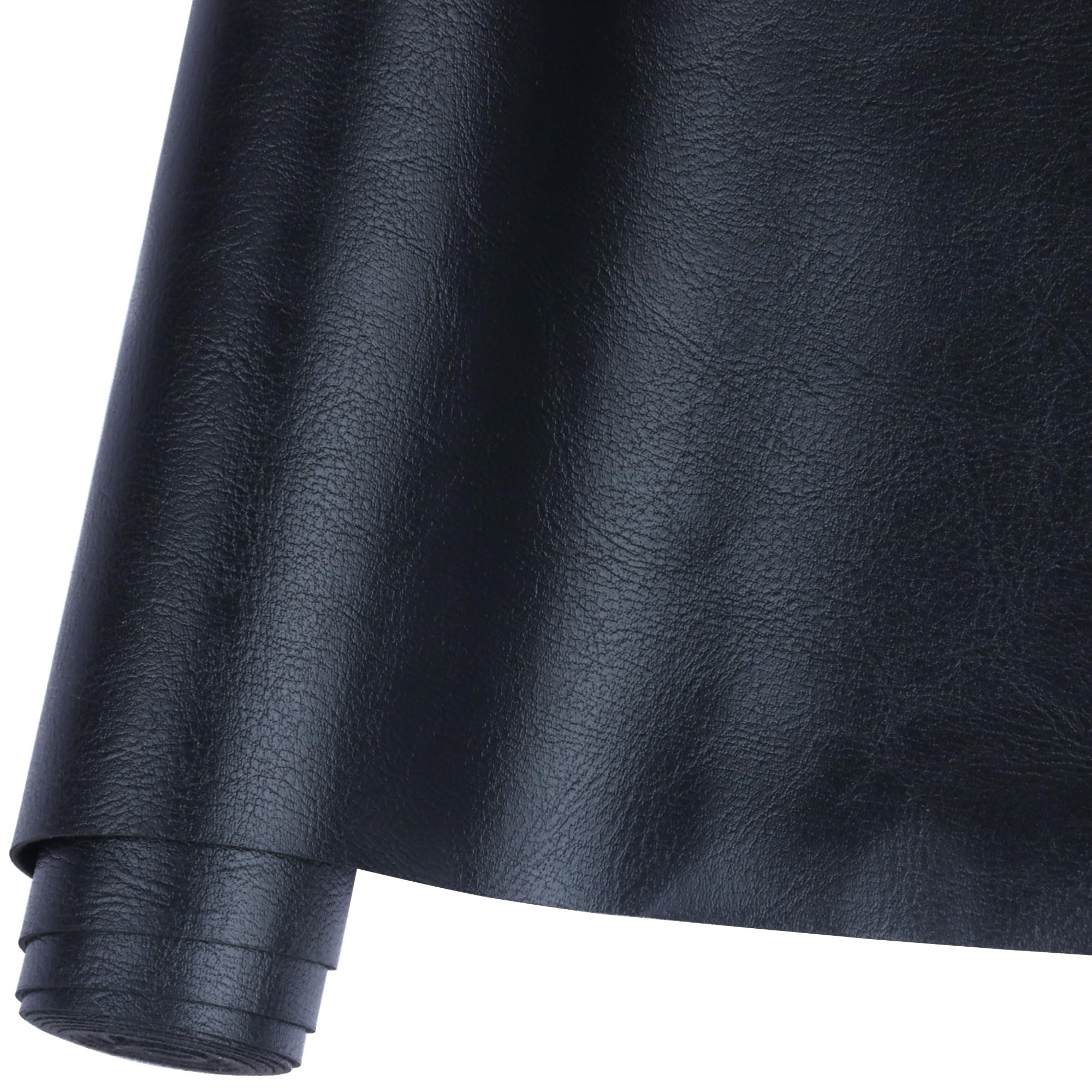 Smooth Solid Color Black Faux Leather Sheets Roll 12"X53" (30cmX135cm),Very Suitable for Making Crafts, Leather Earrings, Bows,Sewing(Black)