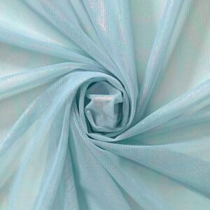 prime fabric, 58/59" wide spandex stretch solid nylon power mesh fabric (light blue, 1 yard)