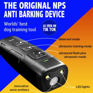 NPS Dog Bark Deterrent Devices | Professional Anti Barking for Dogs Ultrasonic Tool | No Need to Yell or swat, Point to a Dog, Hit The Button | for Dog Training, Alternative to Dog Shock bark Collar