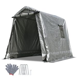 yescom 6x8 ft portable storage shed shelter garage carport canopy outdoor motorcycle