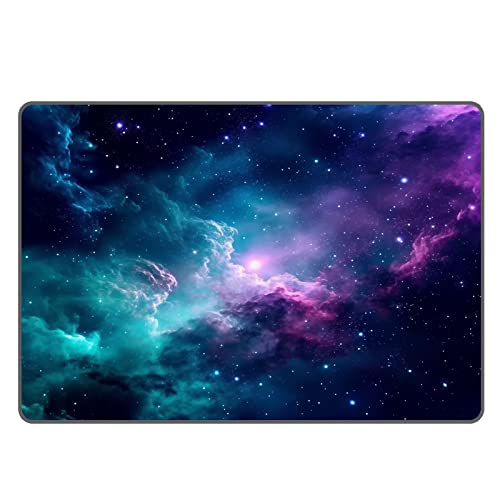 Galaxy Area Rug Dark Blue Outer Space Doormat 47'' X 31'' for Kids Bedroom Living Room Glitter Starry Sky Carpets Throw Rugs, 2.6' x 3.9'