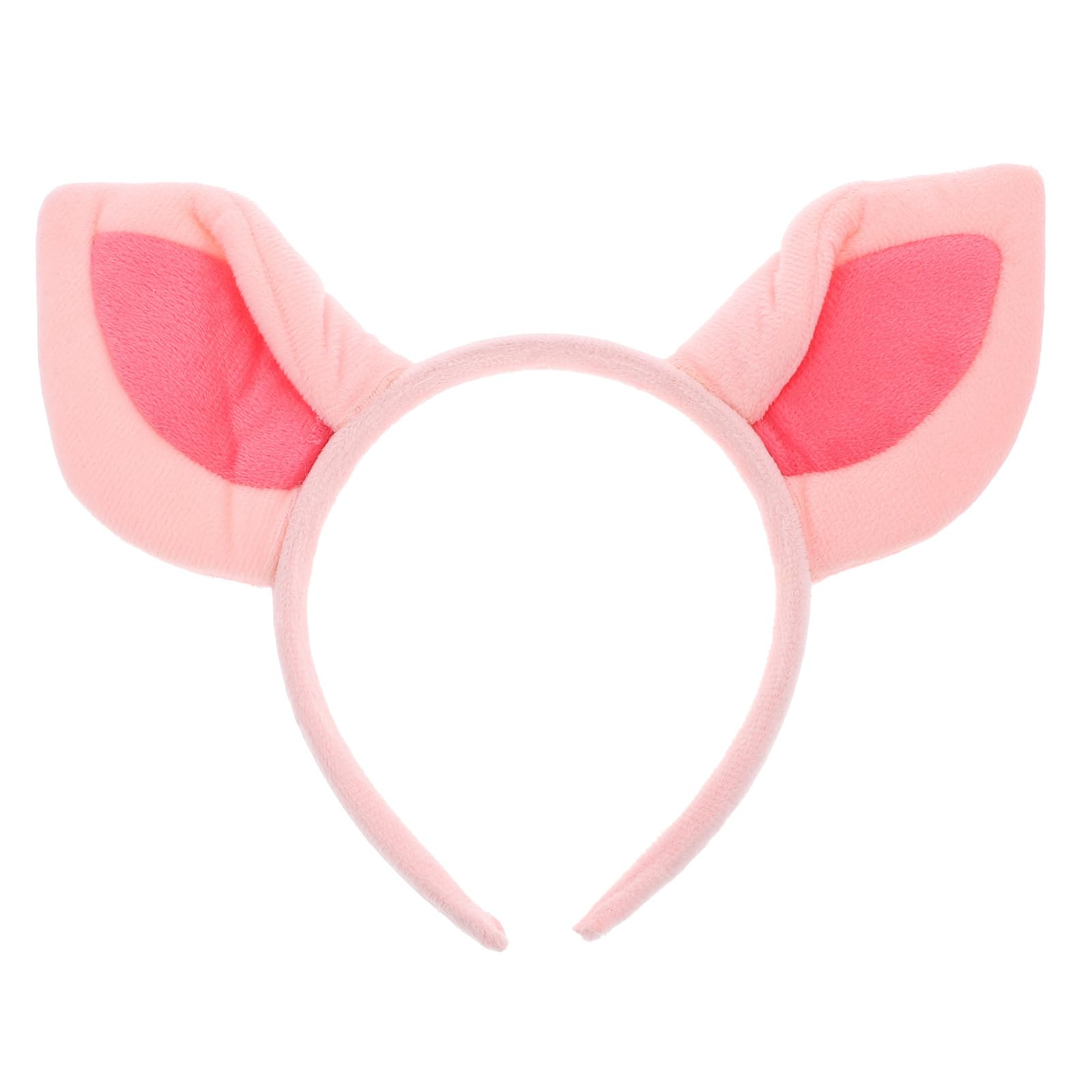 PRETYZOOM Costume Headband, Pink Pig Ear Headband, Animal Ear Plush Headband, Farm Party Halloween Piggy Headband for Girls