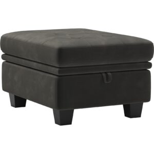 belffin velvet ottoman module with storage for modular sofa sectional couch rectangular ottoman with storage ottoman bench footstool grey