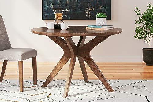 Signature Design by Ashley Lyncott Traditional Round Dining Room Table, Seats up to 4, Brown