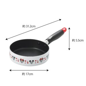 Mickey & Minnie MM-316 Saucepan & Frying Pan, 6.3 inches (16 cm), White