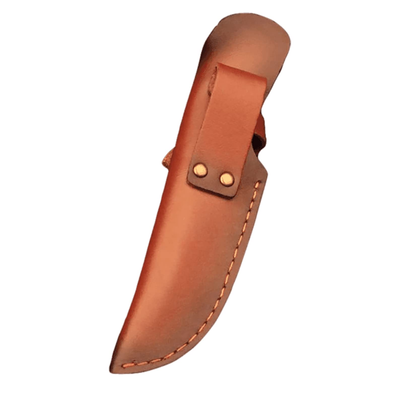 Leather Knife Sheath with Belt Loop, Leather Knife Holder Portable Knife Case Cover for Hunting Camping Mountaining (Gradient Brown)