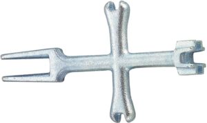 edward tools pop-up plug and drain strainer wrench - zinc plated iron - fits most sink pop-up plugs and tub strainers