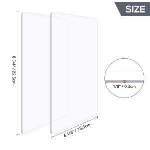 BAOFALI 2 Pcs/1 Pair Standard Cutting Pads for Die Cutting Machine；Clear Polycarbonate Plastic Cutting Plates,Cutting Pads Die Cutting Plates 8 3/4" x 6 1/8" x 1/8 "(22.5 x 15.5 x 0.3 cm)