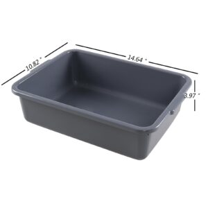 Vcansay 8 L Plastic Bus Tubs Restaurant, Commercial Bus Tubs Box, 5 Packs