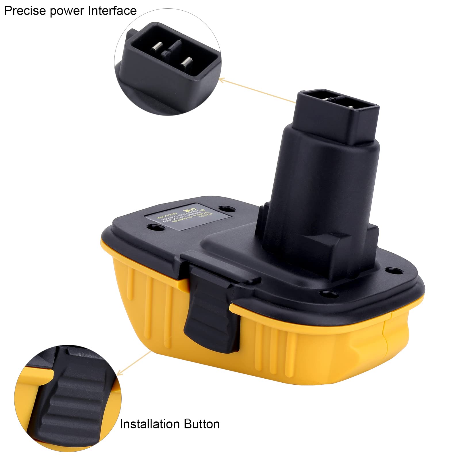 Kotoate Compatible with Dewalt 18V to 20V Adapter, DCA1820 Adapter Compatible with Dewalt 20V MAX Lithium Battery DCB207 DCB201 DCB206 DCB609 to 18V XRP Battery DC9098 DC9096