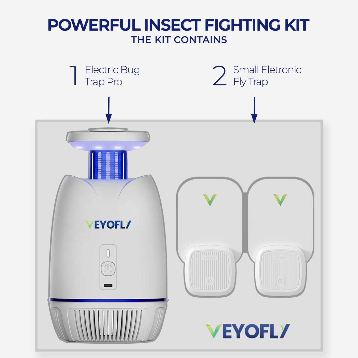 Veyofly Kit Fly Traps - Fly Traps Indoor, Fruit Fly Traps, Gnat Traps, Mosquito Traps, Insect Traps Indoor (Fly Trap Kit)