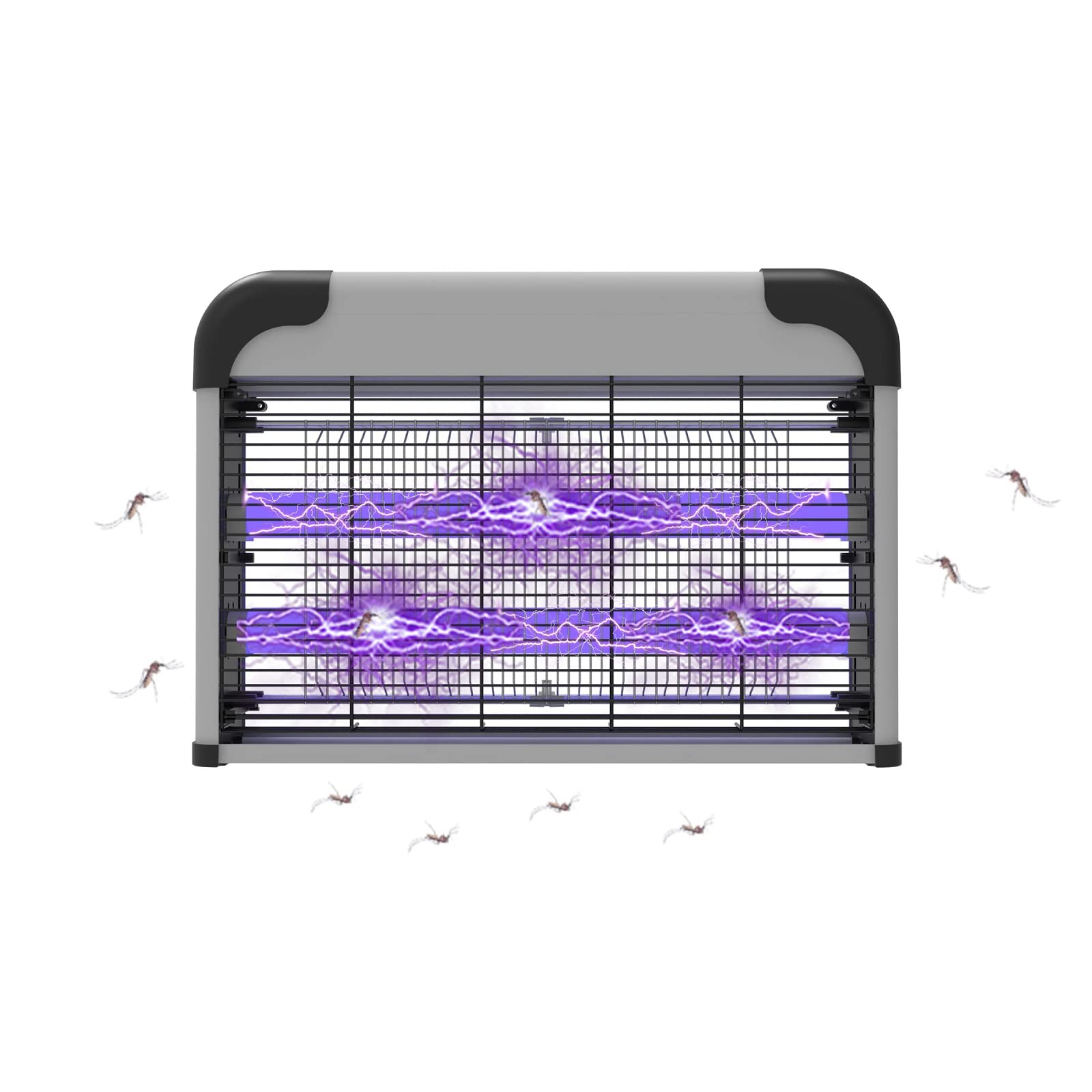 VOLTORB Electric Bug Zapper, Buzzbug Mosquito Zapper, Mosquitoes Flies Killer Repellent Indoor Insect Killer Powerful 2800 Volt Grid UV Light, with Washable Tray Clean Brush Steel Chain