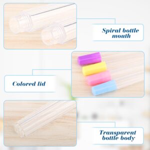 BOSMIOW 40pcs Plastic Sewing Needles Container,Felting Pin Storage Tubes,Embroidery Needles Bottle Case,Knitting Needle Pocket Box,Needlework Tool for Embroidery Sewing,4Colors