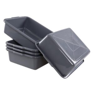 Vcansay 8 L Plastic Bus Tubs Restaurant, Commercial Bus Tubs Box, 5 Packs