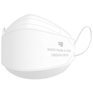 breatheze kn95 face masks made in usa fda registered - disposable kn95 mask - 3d style white 25-pack