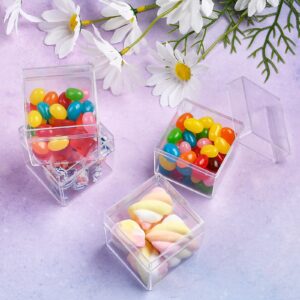 Aemygo 36 Pcs Clear Acrylic Boxes, 2 Inch Small Acrylic Cube Boxes with Lids Small Square Acrylic Display Box Plastic Square Cube Mini Clear Container for Candy Jewelry Tiny Beads (5cm)