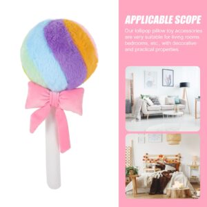 LUOZZY Candy Lollipop Shaped Plush Pillow Fake Candy Lollipop Pillow Cute Throw Cushion for Sofa Bedroom Living Room…