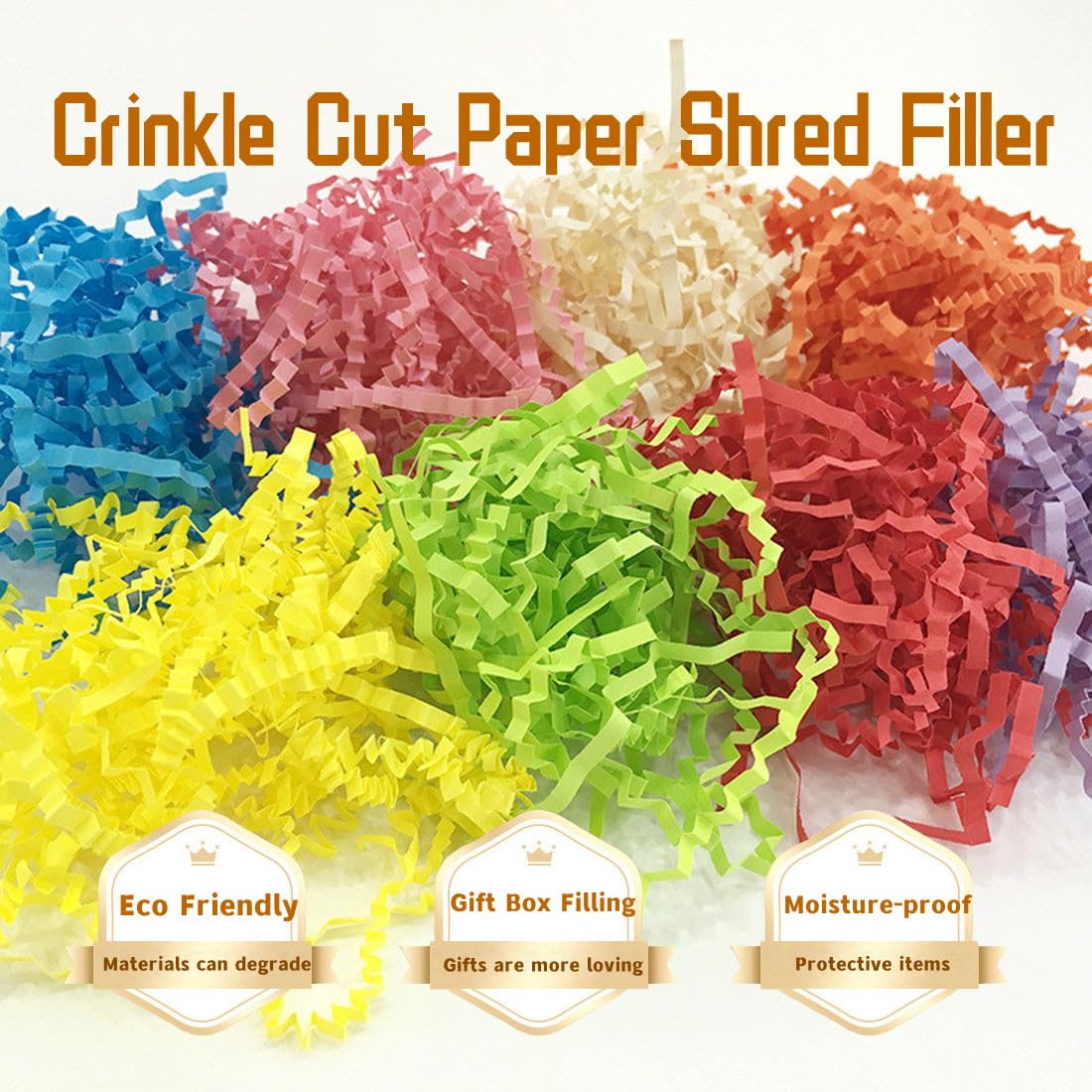 RRBOLAL Crinkle Cut Paper Shred Filler (2LB) for Easter Basket & Gift Filling,Shredded Paper for Gift Box,Crinkle Paper for Wrapping & Packing Box Filling (red)