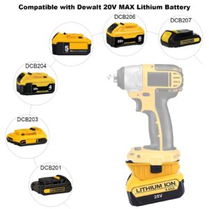 Kotoate Compatible with Dewalt 18V to 20V Adapter, DCA1820 Adapter Compatible with Dewalt 20V MAX Lithium Battery DCB207 DCB201 DCB206 DCB609 to 18V XRP Battery DC9098 DC9096