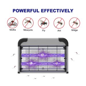 VOLTORB Electric Bug Zapper, Buzzbug Mosquito Zapper, Mosquitoes Flies Killer Repellent Indoor Insect Killer Powerful 2800 Volt Grid UV Light, with Washable Tray Clean Brush Steel Chain