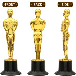 Sawowkuya 12 Pack 6'' Plastic Gold Star Award Trophies for Party Decorations, Party Favors, Movie Night Party Favor, School Award, Game Prize, Party Prize and Appreciation Gifts