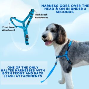 ShawnCo Dream Walk No-Pull Dog Harness- Adjustable, Comfortable, Easy to Use Pet Halter to Help Stop Pulling for Small, Medium and Large Dogs (Olive Green, M)